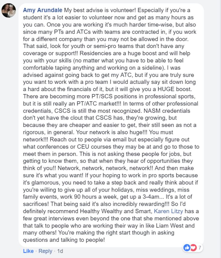 Amy Arundale Sports Physical Therapy Advice